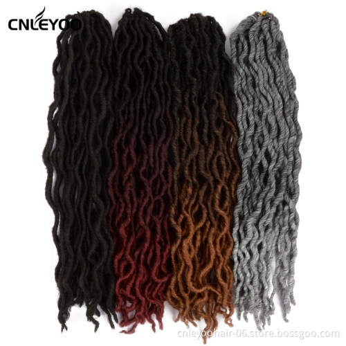 Promotion Goddess Locs Braids Wholesale Gypsy Lock Crochet Hair 18 Inch Crochet Locs Low Temperature Fiber